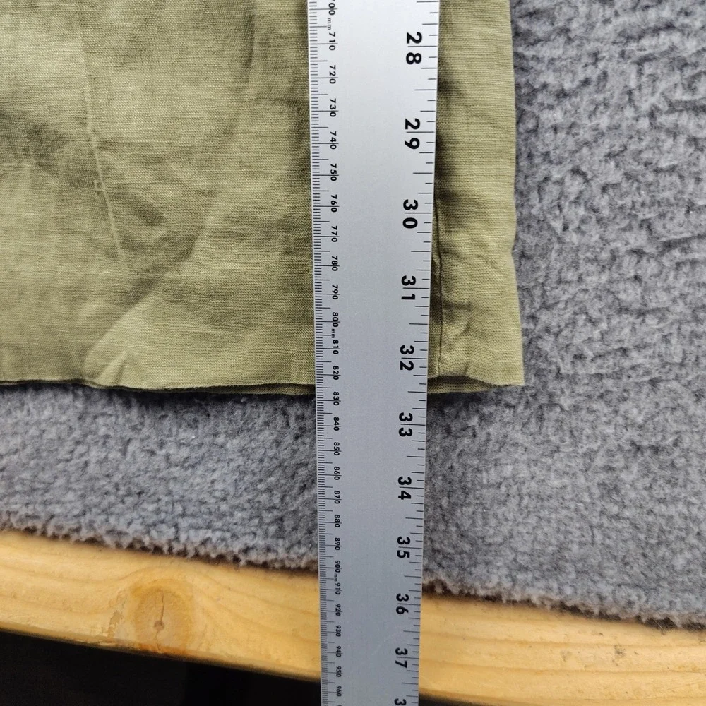 J.Crew Essential Wide Leg Pant 16T Olive Green 100% Linen Pleated High Rise Tall